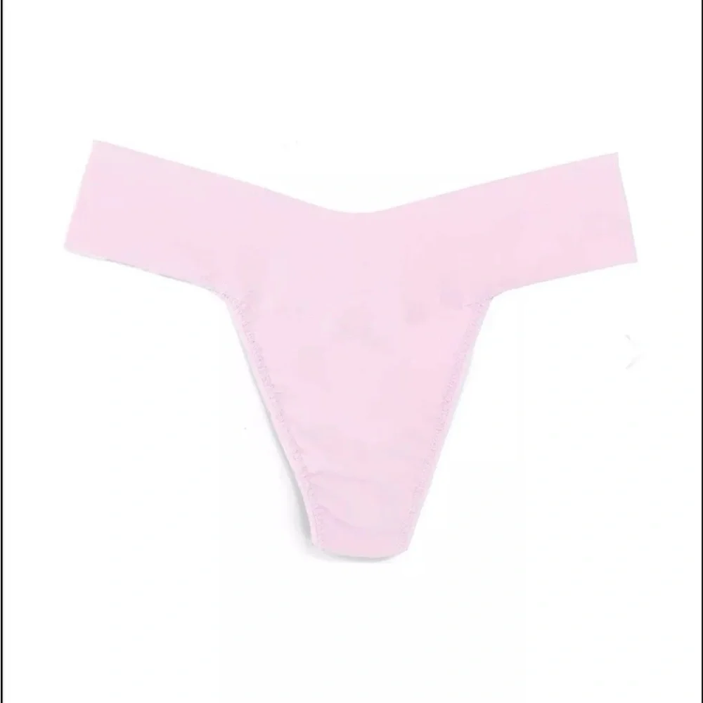 HANKY PANKY Thong Sz Large 6J1661B Bliss Pink Breathe Natural Rise Brand New!
